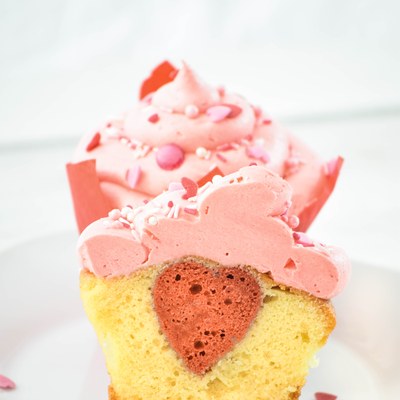 Hidden Heart Cupcake