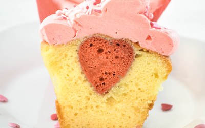 Hidden Heart Cupcake